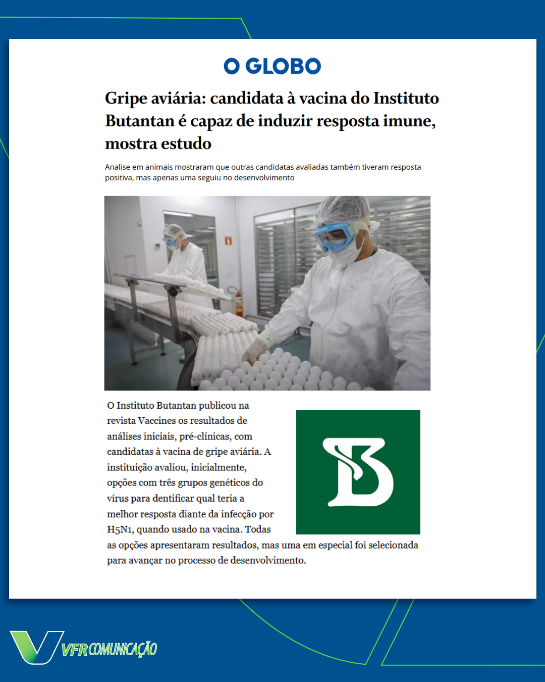 Instituto Butantan no Globo