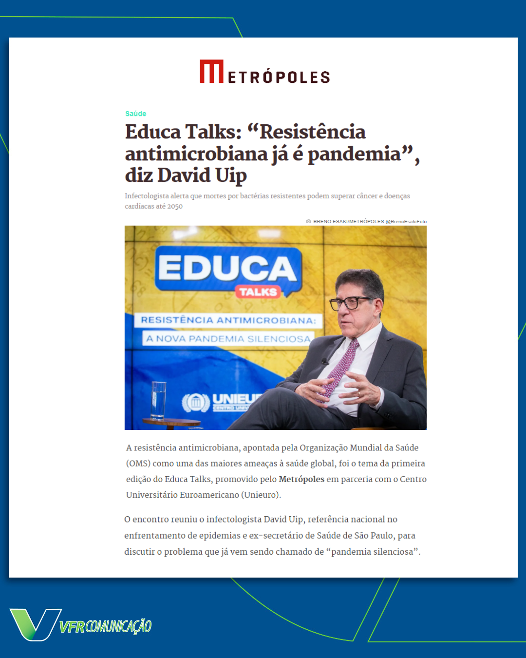 David Uip no EducaTalks (Metrópoles)