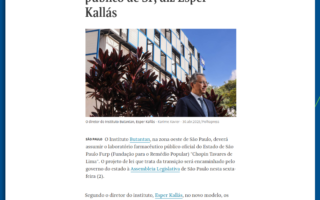 Instituto Butantan na Folha