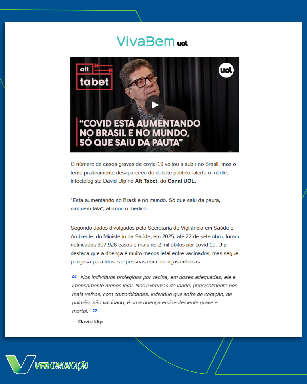 David Uip no Alt Tabet Podcast (UOL)