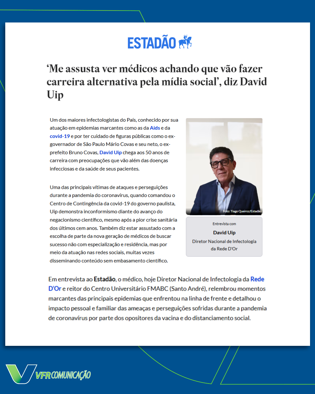 David Uip no Estadão