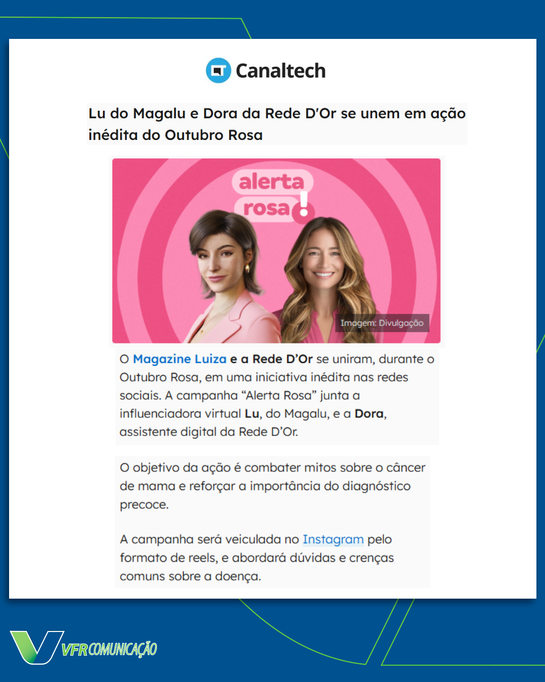 Outubro Rosa: Lu e Dora no Canaltech