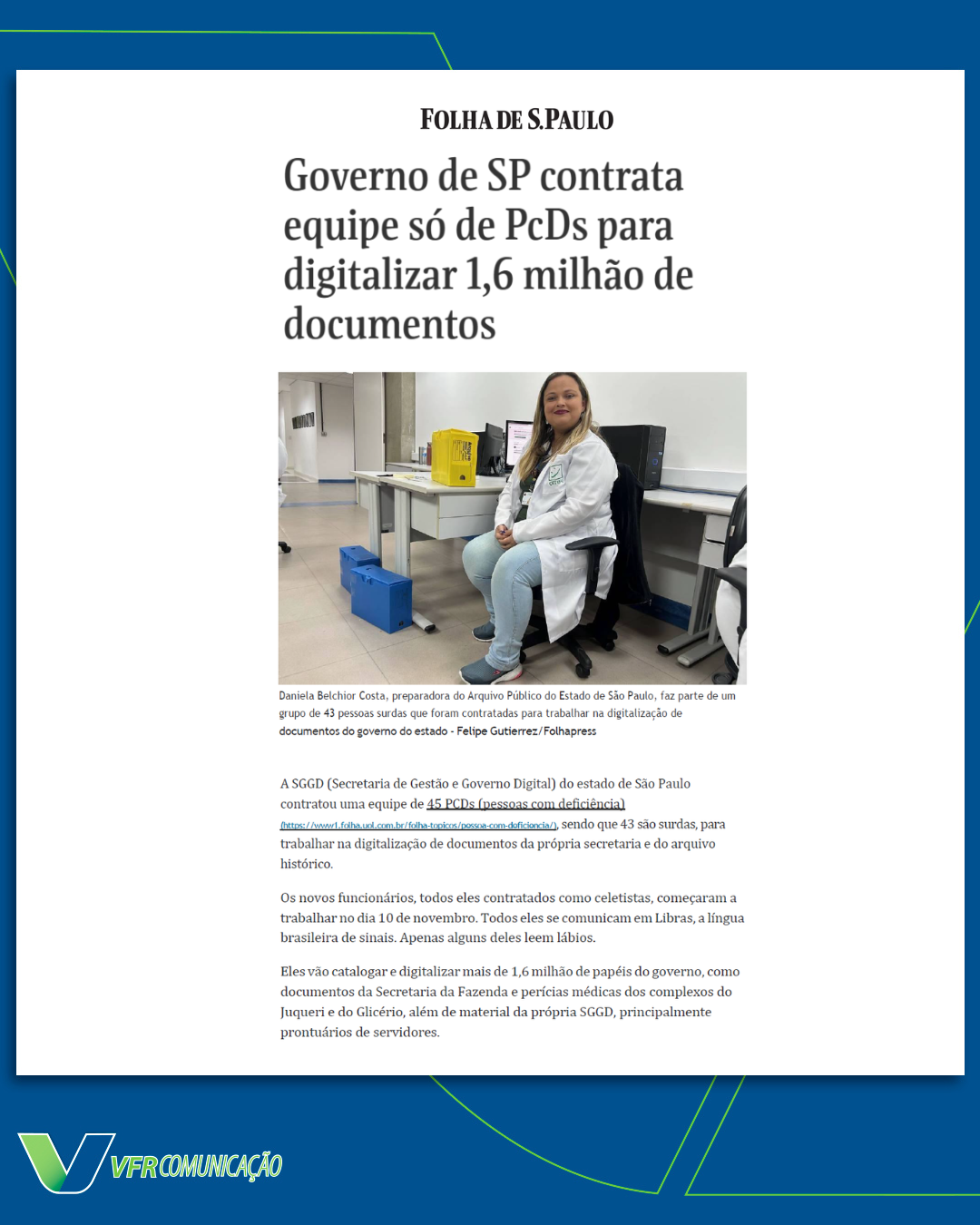 Governo de SP na Folha de S.Paulo