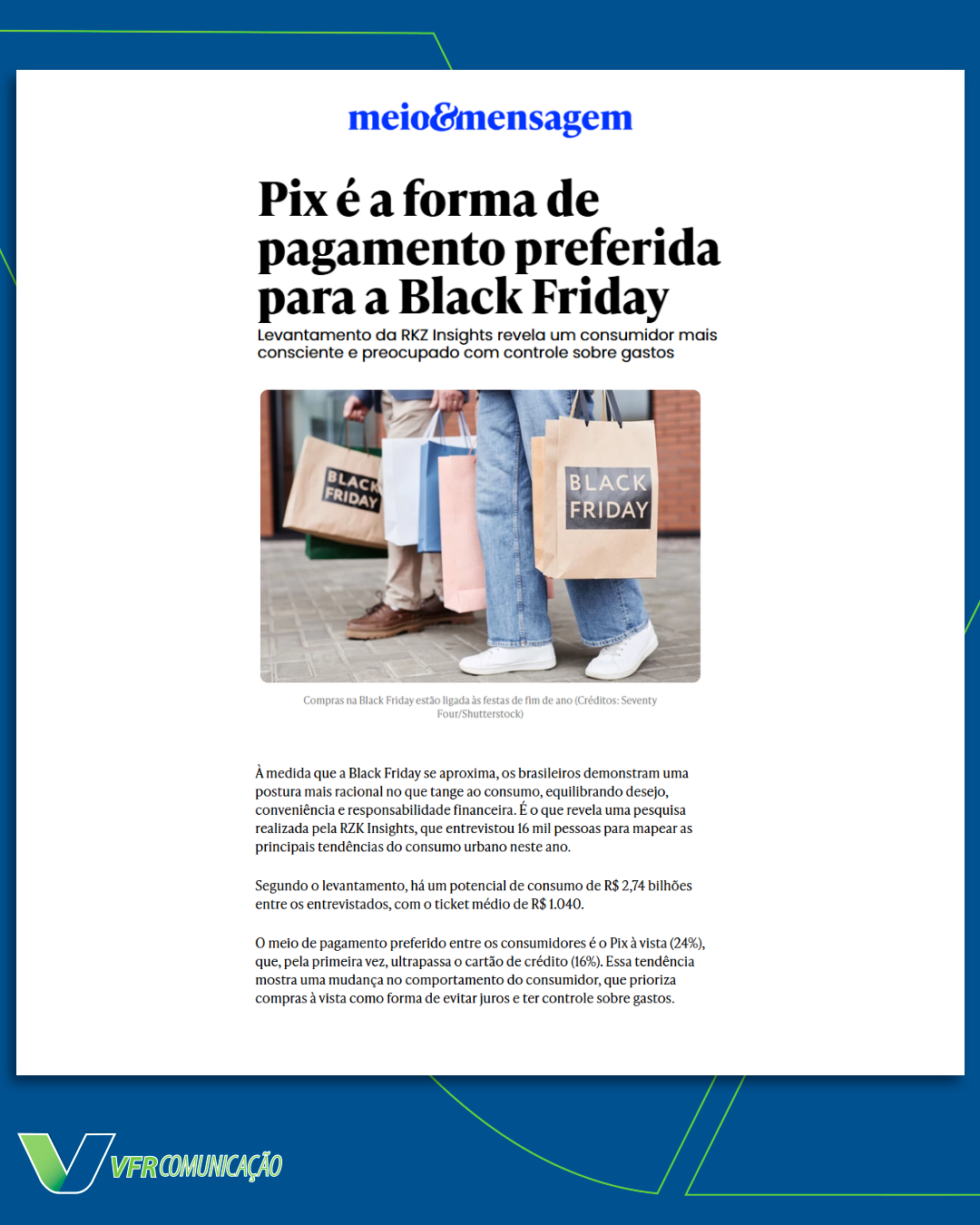 RZK Insights no Meio e Mensagem