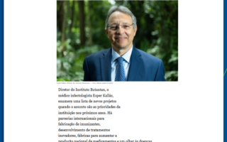 Instituto Butantan no O Globo