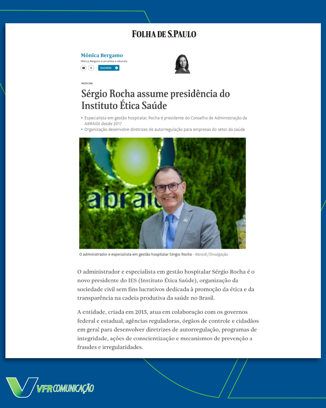 Instituto Ética Saúde na Monica Bergamo