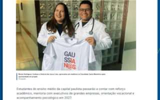 Projeto Gauss no portal da Band