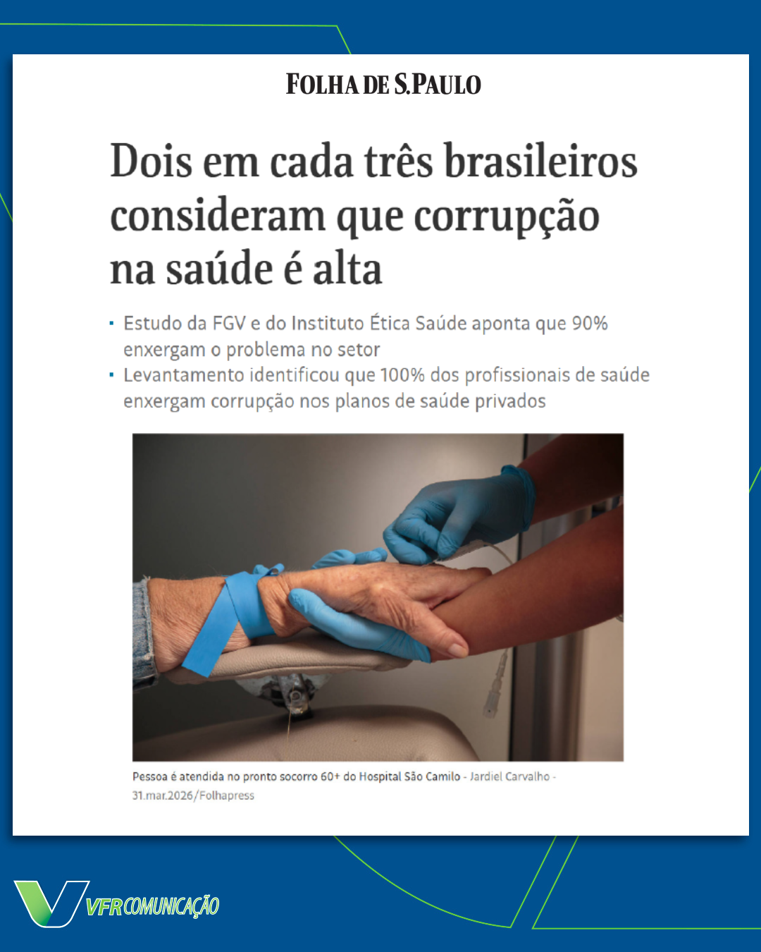 Estudo do Instituto Ética Saúde na Folha