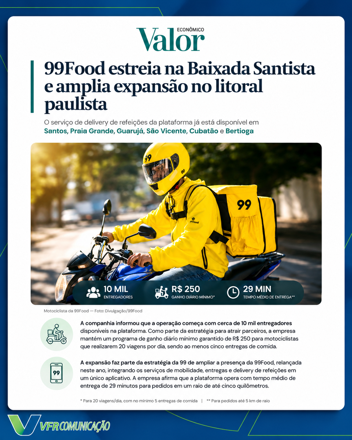 99 no Valor e vários veículos