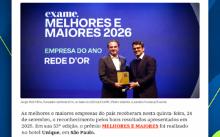 Rede D´Or é eleita a “empresa do ano” pela Exame